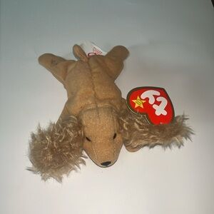 Lot of 2 Vintage Plush Toys Ty Spunky Cocker Spaniel and Russ Whiskers the Cat